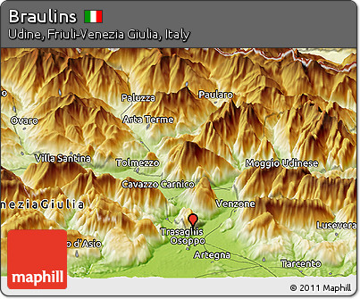 Physical Panoramic Map of Braulins