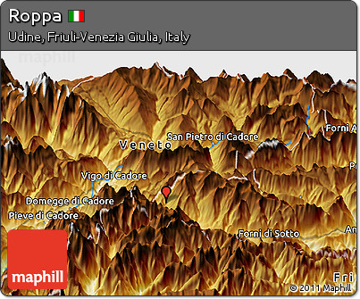 Physical Panoramic Map of Roppa