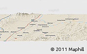 Shaded Relief Panoramic Map of the area around 46° 26' 14" N, 134° 22' 30" E