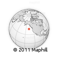 Outline Map of the Area around 46° 26' 14" N, 137° 37' 30" W, rectangular outline