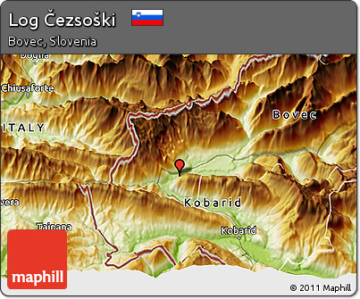 Physical 3D Map of Log Čezsoški