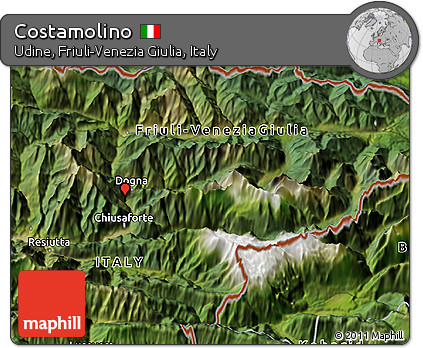 Satellite 3D Map of Costamolino