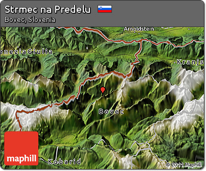 Satellite 3D Map of Strmec Na Predelu