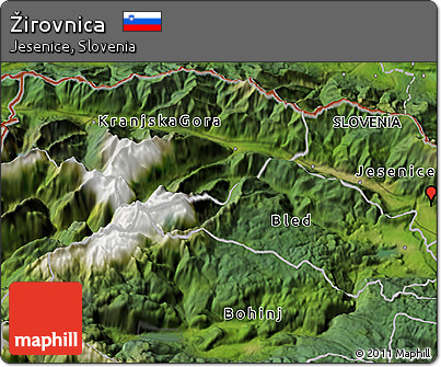 Satellite 3D Map of Žirovnica