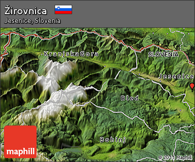 Satellite 3D Map of Žirovnica