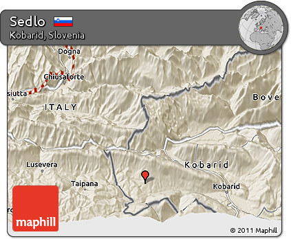 Shaded Relief 3D Map of Sedlo