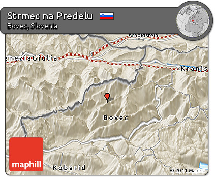 Shaded Relief 3D Map of Strmec Na Predelu