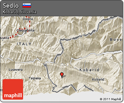 Shaded Relief 3D Map of Sedlo