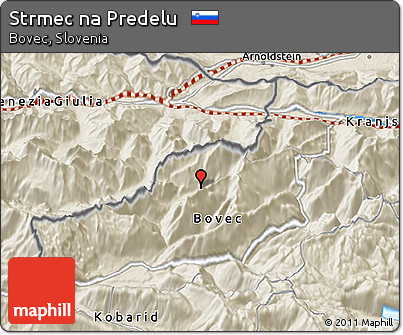 Shaded Relief 3D Map of Strmec Na Predelu