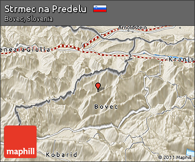Shaded Relief 3D Map of Strmec Na Predelu
