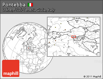 Blank Location Map of Pontebba