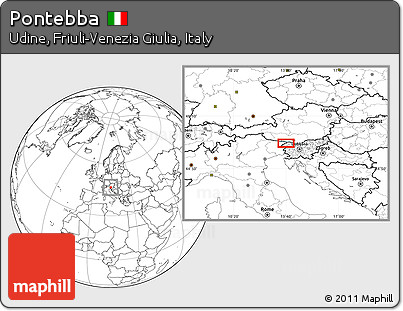 Blank Location Map of Pontebba