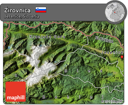 Satellite Map of Žirovnica
