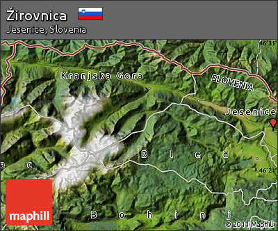 Satellite Map of Žirovnica