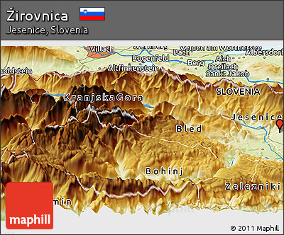 Physical Panoramic Map of Žirovnica