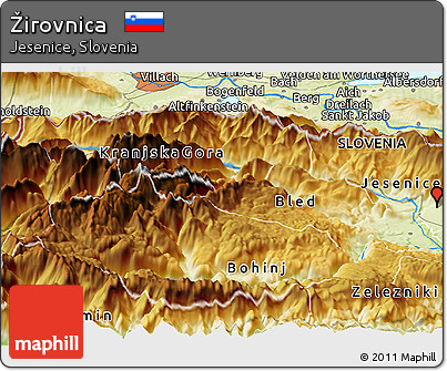 Physical Panoramic Map of Žirovnica