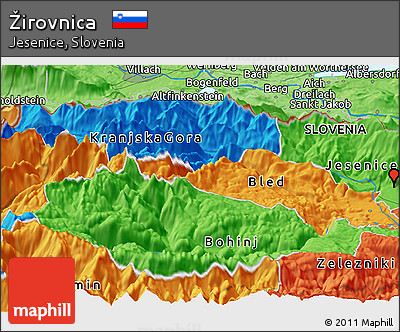 Political Panoramic Map of Žirovnica