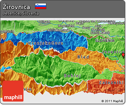 Political Panoramic Map of Žirovnica