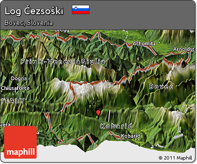 Satellite Panoramic Map of Log Čezsoški