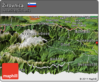 Satellite Panoramic Map of Žirovnica