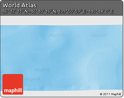 Physical 3D Map of the Area around 46° 26' 14" N, 140° 19' 29" E