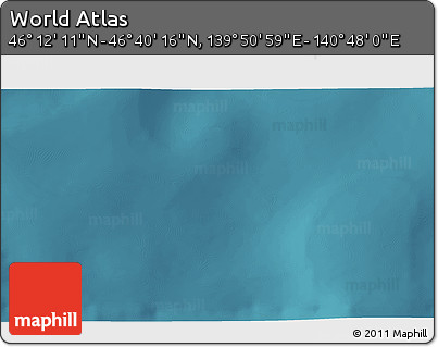 Satellite 3D Map of the Area around 46° 26' 14" N, 140° 19' 29" E