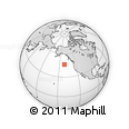 Outline Map of the Area around 46° 26' 14" N, 141° 1' 30" W, rectangular outline