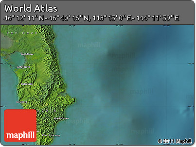 Satellite Map of the Area around 46° 26' 14" N, 143° 43' 29" E