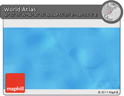 Physical 3D Map of the Area around 46° 26' 14" N, 145° 25' 30" E