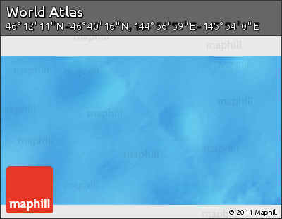 Physical 3D Map of the Area around 46° 26' 14" N, 145° 25' 30" E