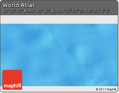 Physical 3D Map of the Area around 46° 26' 14" N, 145° 25' 30" E