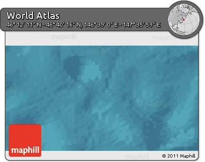 Satellite 3D Map of the Area around 46° 26' 14" N, 147° 7' 30" E