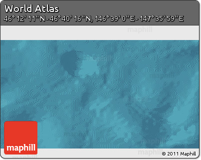 Satellite 3D Map of the Area around 46° 26' 14" N, 147° 7' 30" E