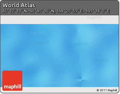 Physical 3D Map of the Area around 46° 26' 14" N, 148° 49' 29" E