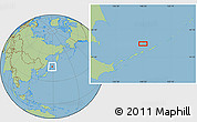 Savanna Style Location Map of the area around 46° 26' 14" N, 148° 49' 29" E