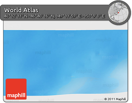 Physical 3D Map of the Area around 46° 26' 14" N, 149° 40' 30" E