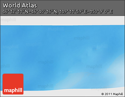 Physical 3D Map of the Area around 46° 26' 14" N, 149° 40' 30" E
