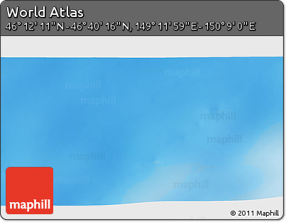 Physical 3D Map of the Area around 46° 26' 14" N, 149° 40' 30" E