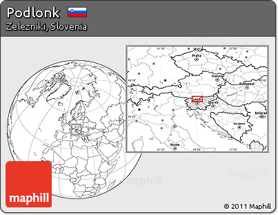Blank Location Map of Podlonk