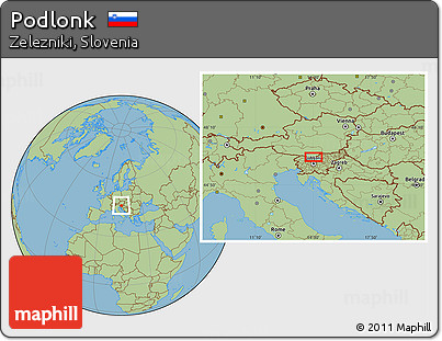 Savanna Style Location Map of Podlonk