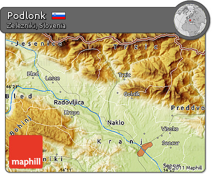 Physical Map of Podlonk