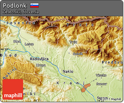 Physical Map of Podlonk