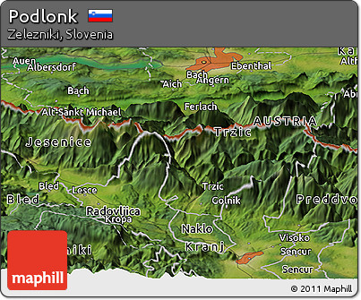 Satellite Panoramic Map of Podlonk