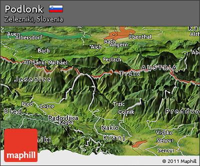 Satellite Panoramic Map of Podlonk