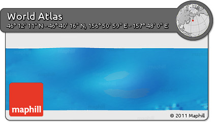 Physical Panoramic Map of the Area around 46° 26' 14" N, 157° 19' 29" E