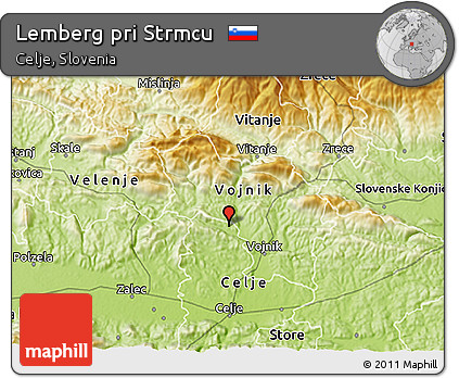 Physical 3D Map of Lemberg Pri Strmcu