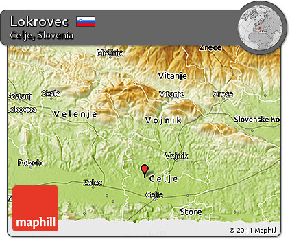 Physical 3D Map of Lokrovec