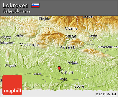Physical 3D Map of Lokrovec
