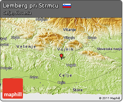 Physical 3D Map of Lemberg Pri Strmcu