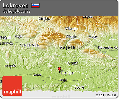 Physical 3D Map of Lokrovec